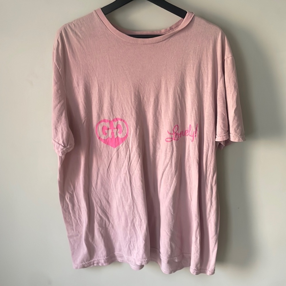 Lonely Ghost Pink Oversized Tshirt